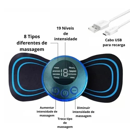 Mini Massageador Portátil Recarregável