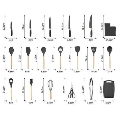 Kit Completo de Utensílios - 19 Peças