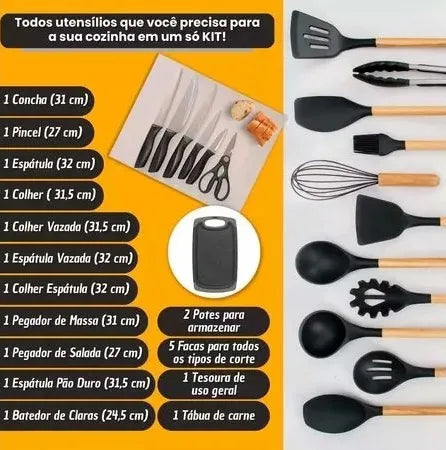 Kit Completo de Utensílios - 19 Peças