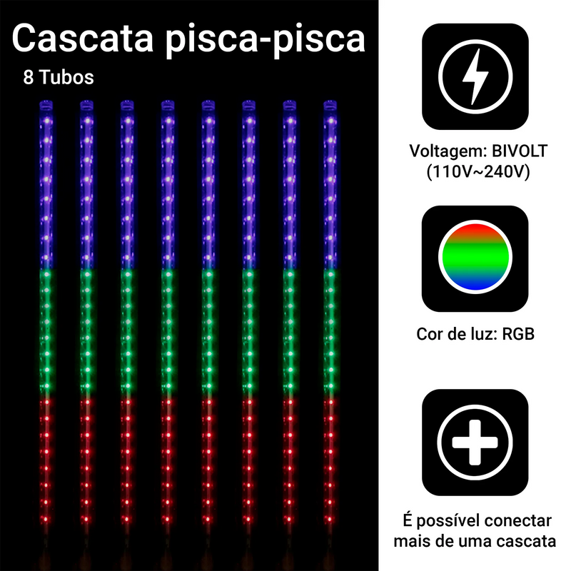 LED em cascata 50cm Decoração de Natal