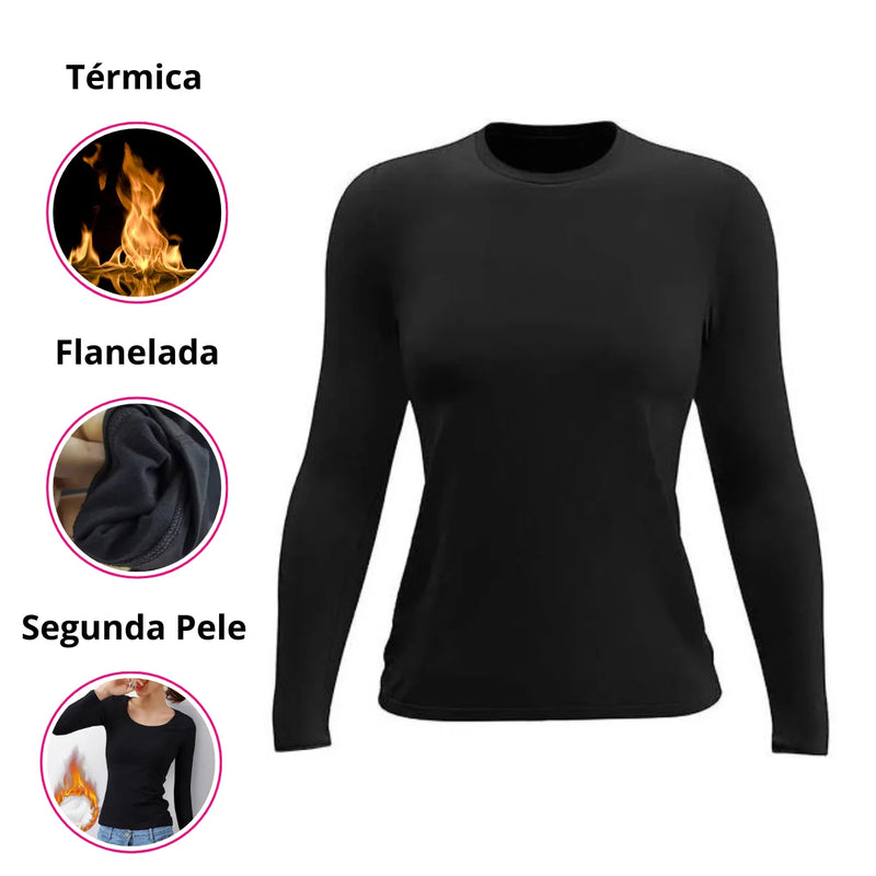 Thermal Clothes Kit 3 Pieces Women's Half Pants And Sprint Blouse