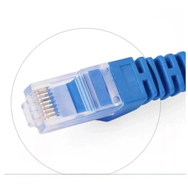 Cabo De Rede Blindado 5m Ethernet Rj45 Cat5 Azul