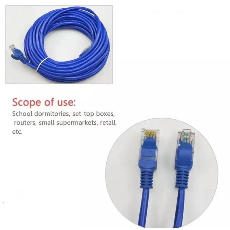 Cabo De Rede Blindado 5m Ethernet Rj45 Cat5 Azul