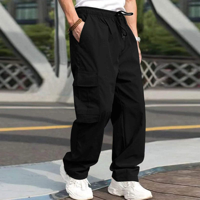 Summer youth leisure sports cargo pants men Europe and the United States loose straight casual pants men