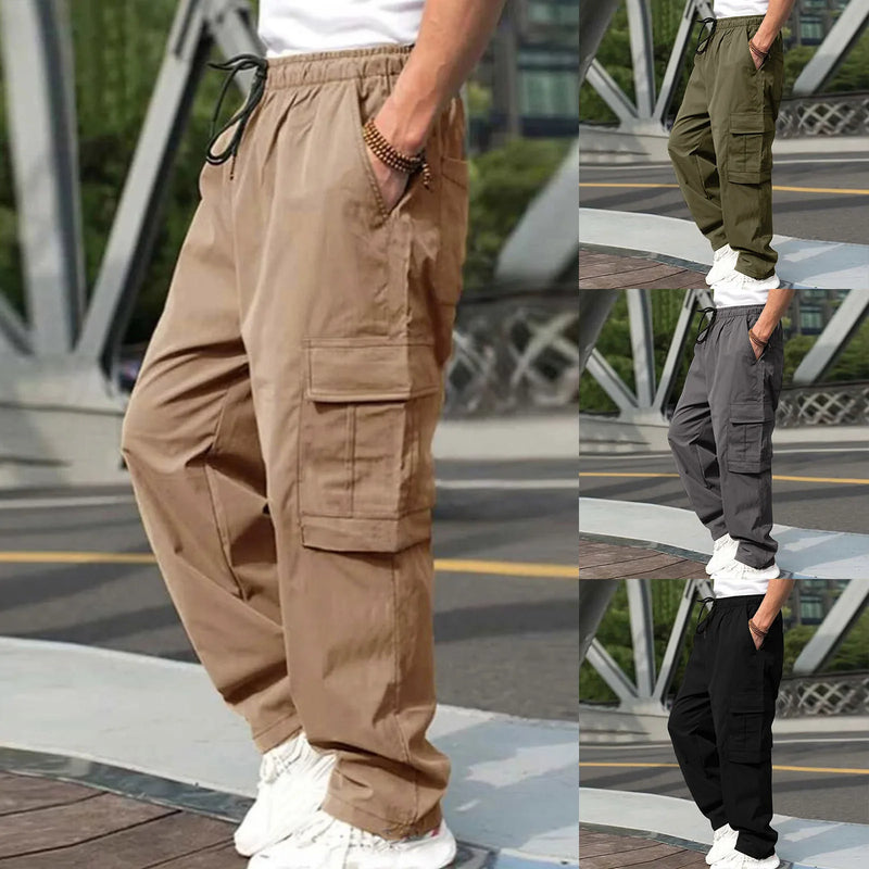 Summer youth leisure sports cargo pants men Europe and the United States loose straight casual pants men